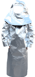Varmex Alu 16V15-2818 Ærmeforklæde mod strålevarme i V15 Alu, snap velcro lukning i ryg, polsteret ved hals Str. XS-XXXXL
