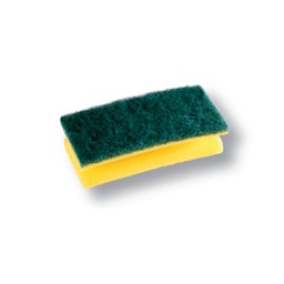 [35-NSGY715] Brittex Nailsaver skuresvampe , Grøn/gul, 70 mm x 150 mm