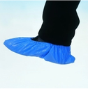 Blå skoovertræk CPE standard, 15 x 42 cm, pose à 100 stk, passer til sko op til Str 47-48. 07021