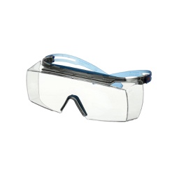 [35-SF3701XSGAF-BLU-EU] 3M™ SecureFit™ 3700 Overbrille, blå brillestang, tætningskant, Scotchgard™ anti-dug (K&amp;N), klar linse, SF3701XSGAF-BLU-EU