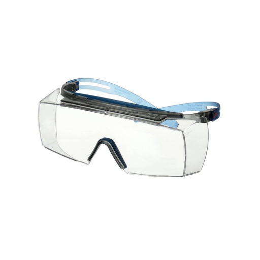 [35-SF3701XSGAF-BLU-EU] 3M™ SecureFit™ 3700 Overbrille, blå brillestang, tætningskant, Scotchgard™ anti-dug (K&N), klar linse, SF3701XSGAF-BLU-EU