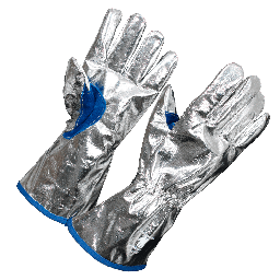 Varmex 13V1539-175. 5-fingret handske mod strålevarme i VARMEX Alu, foret med ét lag VARMEX Højisolerende V39-filt i underhånd og overhånd,