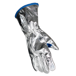 Venstre eller højre 5-fingret handske mod strålevarme i VARMEX Alu, foret med ét lag VARMEX højisolerende V39-filt i underhånd og overhånd, 13V1539-175 (1 Stk.)
