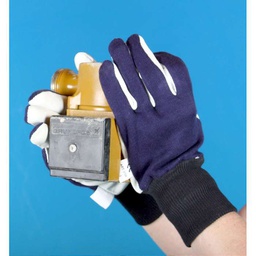 Blue Skinnex Driverhandske Montagehandske i blødt og smidig natur gedeskind, fleksibelt, med blå stofoverhånd og ribmanchet, 13-4200