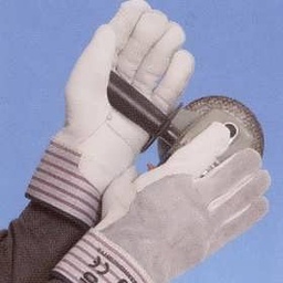 [13-115-11] Kraftig industri oksehudshandske, ekstra læderforstærkning i underhånd samt pege- og tommelfinger, 13-115