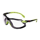 3M™ Solus™ beskyttelsesbriller med polstring, grøn/sort stel, Scotchgard™ anti-dug, klar linse, S1201SGAFKT-EU