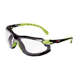 [35-S1201SGAFKT-EU] 3M™ Solus™ beskyttelsesbriller med polstring, grøn/sort stel, Scotchgard™ anti-dug, klar linse, S1201SGAFKT-EU