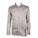 D-S Job-Tex Classic grå arbejdsskjorte, polyester/bomuld, med 2 brystlommer samt skulderstropper