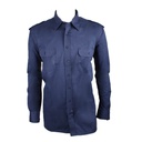 D-S Job-Tex Marineblå classic  kraftig Arbejdsskjorte, 100% bomuld, kraftig 335 gram, med 2 stk  brystlommer med klap samt skulderstrop