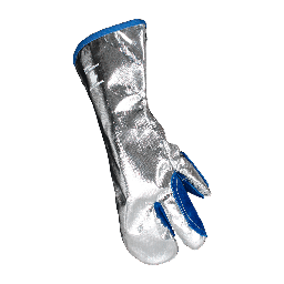 Venstre eller højre 3-fingret handske mod strålevarme i VARMEX Alu, foret med ét lag VARMEX V39-filt i underhånd og overhånd, med ekstra forstærkning (1 Stk.)