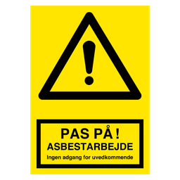 [17-J-400266PA4] Asbest adgang forbudt - Plast - 297 x 210 mm