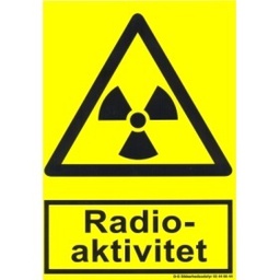 [17-A315RAA4] Radioaktivitet, advarselsskilt, reflekterende aluminium