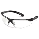 8345 Puma sikkerhedsbrille, klar linse, indstillelige brillestænger buet glas samt i optisk klasse 1, med bløde næseklemmer. vægt 28 gram. SBG10110DTM