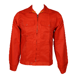 Kraftig Orange jakke m/lynlås Polyester samt brystlommer