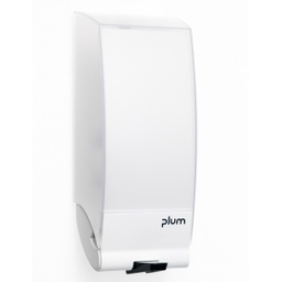 [21-P-4292] Plum 4292 CombiPlum dispenser i hvid plast, H:300 B:112 D:115.  til1,0 liter s poser passer til Plum hygiejne produkter i lufttætte poser