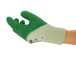 Ansell EDGE 16-500 Grøn halvdyppet handske af naturgummi på strikket interlock-for længde 240 til 260mm