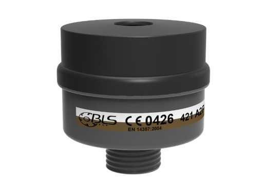 [28-B-421] BLS 421 A2P3 R , genanvendelig filter til organisk opløsninger samt støvfilter BLS 400-serien med 40 mm gevind passer til halvmaske SGE 46 & Helmaske 5400)
