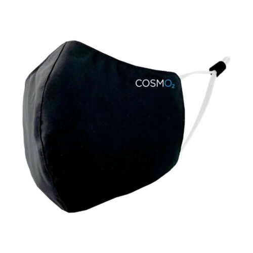 [18-COSMO2-B] COSMO2+ stofmundbind, Genanvendelige & Miljøvenlige Ansigtsmasker - Sort