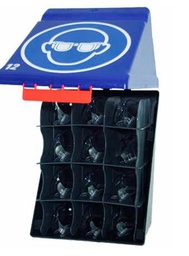 [18-M-MAKSIBOKS] SECU-BOX Maxi blå opbevaringsboks til 12 briller