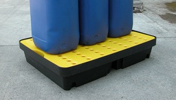 [25-ST1-40-YE-BK] 40L spildbakke med gul platform