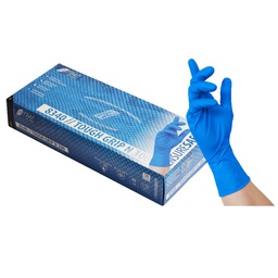8340 Tough Grip N 300 blå fødevaregodkendt handske med nubret håndflade, nitril engangshandsker, AQL 1,5 blå længde 300mm