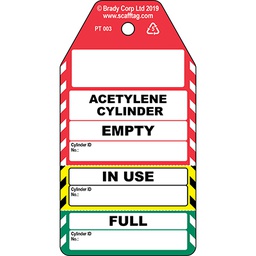 [30-306720] Acetylene Cylinder - 3 part tag