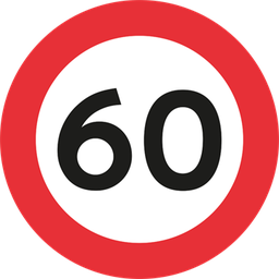 Lokal hastighedsbegrænsning C 55 forbudstavle - Ø 700 mm 1-sidet