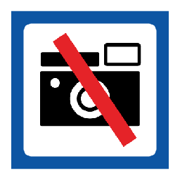 Fotografering forbudt piktogram - Plast (indendørs brug)