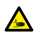 Fare for kvæstelse af hånd advarselsskilt - Refleks alu. 225 x 225 x 225 mm