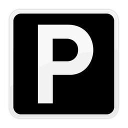 E 33,1 Parkeringsskilt 2-sidet (privatretlig sort p-skilt)