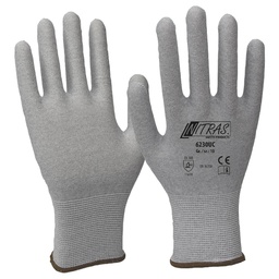ESD handsker. Nylon Carbon  Antistatiske, strikkede handsker.  Atex zone r EN 16350