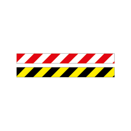 [17-J-1048] Afmærkningstape / Marking Tape - 100 x 1000 mm - gul/sort eller rød/hvid