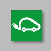 PREMARK El-lader parkeringssymbol grøn baggrund