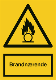 Brandnærende advarselsskilt