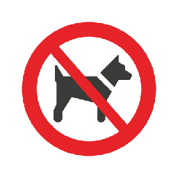 [17-J-F161RAC5] Hunde forbudt, aluminium
