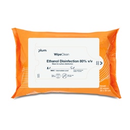 [21-P-5211] Plum 5211 - WipeClean Ethanol Disinfection 80%, Small. 25 wipes