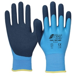Nitras 3560 SOFT GRIP polyester handsker med dobelt Latex skum belægning