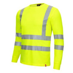 Nitras 7009  MOTION TEX VIZ gul langærmet t-shirt polyester bomuld