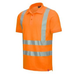Nitras 7013  MOTION TEX VIZ Orange Polo-shirt klasse 2 bomuld polyester
