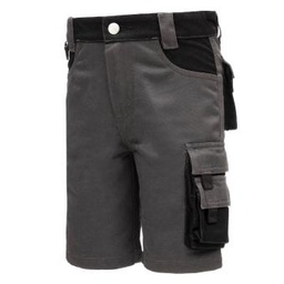Nitras 7602KIDS  MOTION TEX KIDS Grå sort arbejds shorts til børn - bomuld polyester