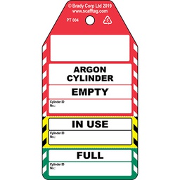 [30-306721] Argon Cylinder - 3 part tag