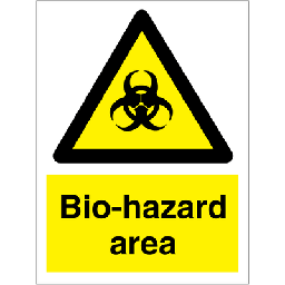 Bio-hazard area 200x150 mm