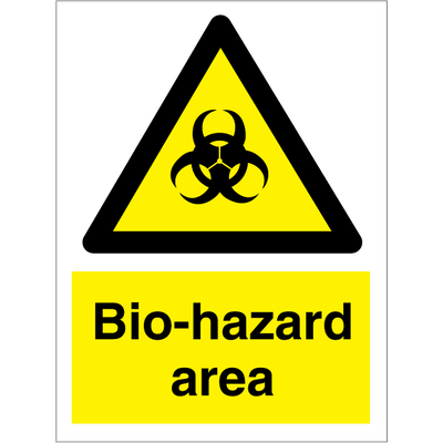 Bio-hazard area 200x150 mm
