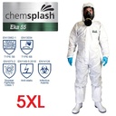 CHEMSPLASH EKA 55 COVERALL, størrelse 5XL, Hvid beskyttelsesdragt, Microporous Eco -  TYPE 5B/6B, antistatisk, latex og silikone fri