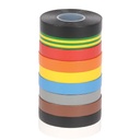 Vinyl isoleringstape - SAMPAK af 10 farver, kvalitets PVC elektrisk isoleringstape, 15 mm bred x 10 m lang