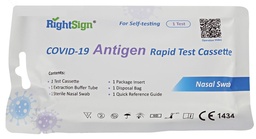 [39-3150422] RightSign Covid-19 Antigen Rapid Test Cassette | lille pakke (enhed: 20 sæt)