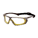 Pyramex CROSSOVR sikkerhedsbrille med aftagelig gummikant og aftagelig nakkerem
