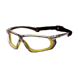 [32-P-ESGL10610DT] Pyramex CROSSOVR sikkerhedsbrille med aftagelig gummikant og aftagelig nakkerem