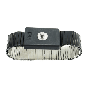 Sort ESD Armbånd i metal med 10 mm trykknap