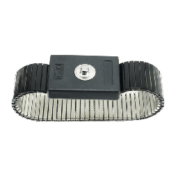 [18-DS-DSWL24921] Sort ESD Armbånd i metal med 10 mm trykknap